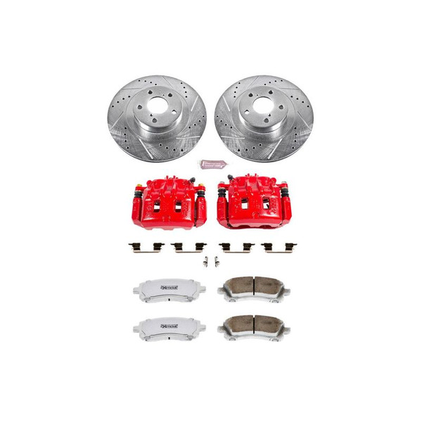 Power Stop 02-03 Subaru Impreza Front Z26 Street Warrior Brake Kit w/Calipers - KC2369-26