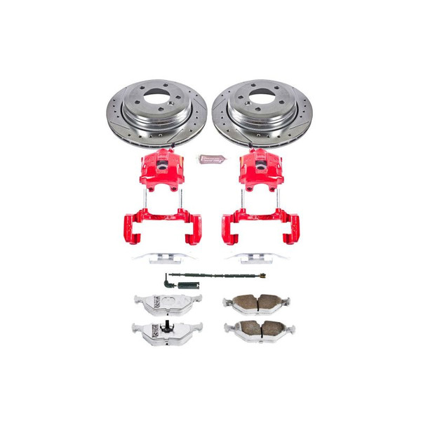 Power Stop 01-05 BMW 325xi Rear Z26 Street Warrior Brake Kit w/Calipers - KC2970-26