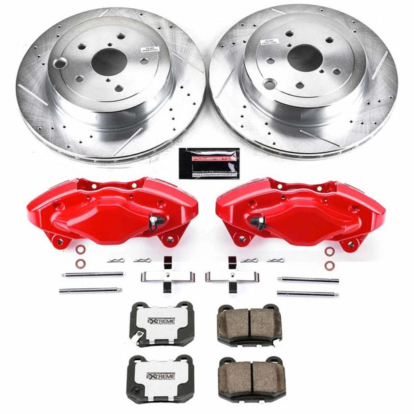 Power Stop 08-14 Subaru Impreza Rear Z26 Street Warrior Brake Kit w/Calipers - KC5305-26