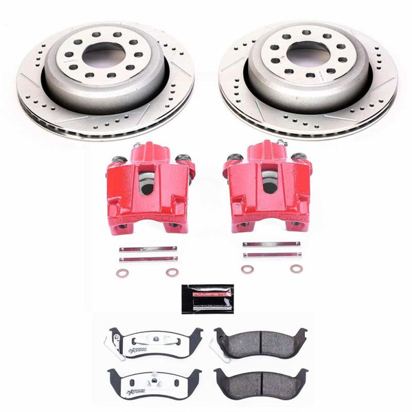 Power Stop 03-11 Lincoln Town Car Rear Z26 Street Warrior Brake Kit w/Calipers - KC5293-26