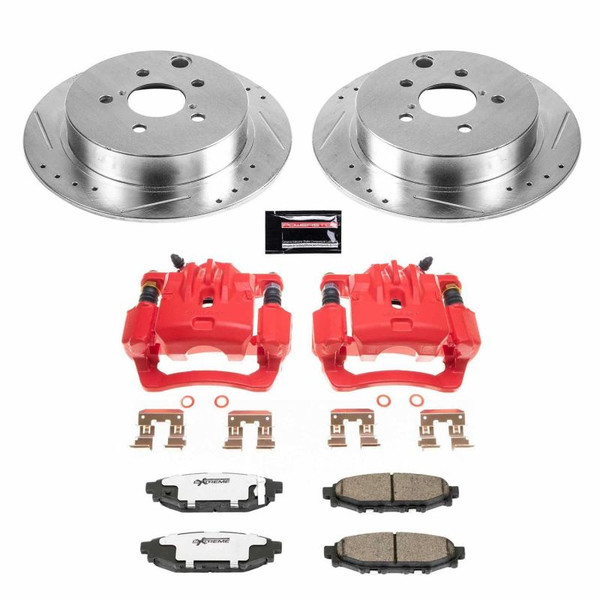 Power Stop 16-19 Subaru Crosstrek Rear Z26 Street Warrior Brake Kit w/Calipers - KC6107-26