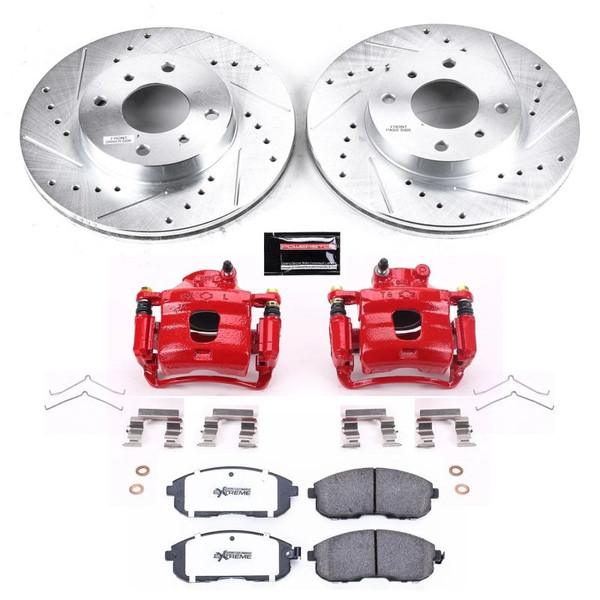 Power Stop 93-01 Nissan Altima Front Z26 Street Warrior Brake Kit w/Calipers - KC749-26