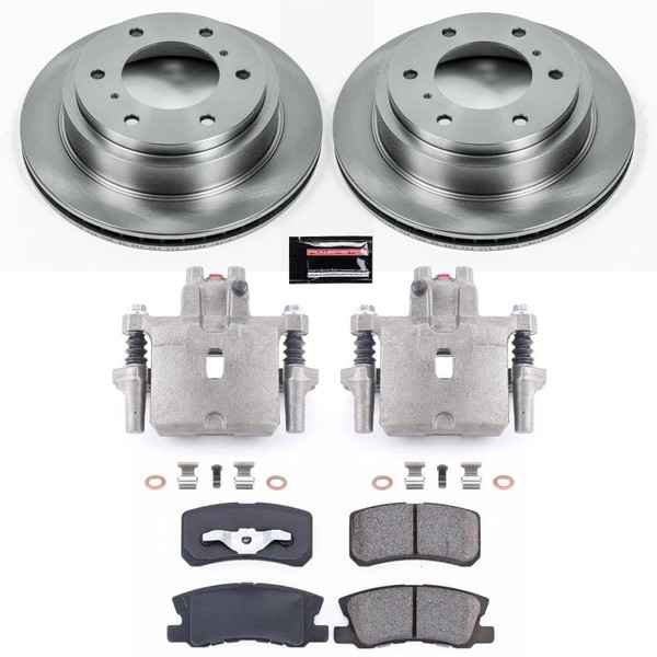Power Stop 01-06 Mitsubishi Montero Rear Autospecialty Brake Kit w/Calipers - KCOE3119