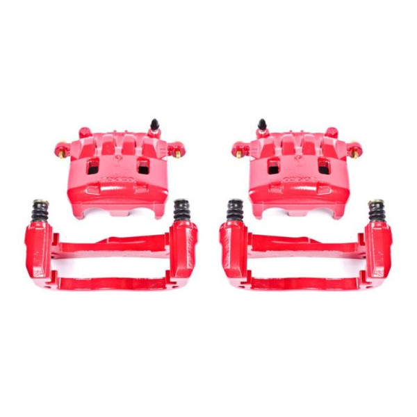 Power Stop 05-06 Saab 9-2X Front Red Calipers w/Brackets - Pair - S2682