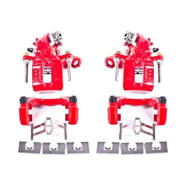 Power Stop 06-11 Acura CSX Rear Red Calipers w/Brackets - Pair - S3298