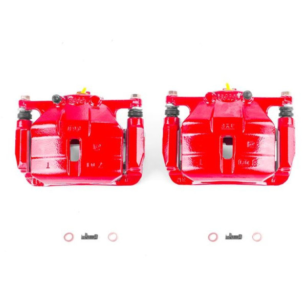 Power Stop 08-13 Nissan Rogue Front Red Calipers w/Brackets - Pair - S3428