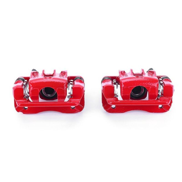Power Stop 07-10 Hyundai Elantra Rear Red Calipers w/Brackets - Pair - S3456