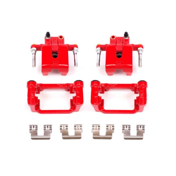 Power Stop 05-19 Chrysler 300 Rear Red Calipers w/Brackets - Pair - S4970