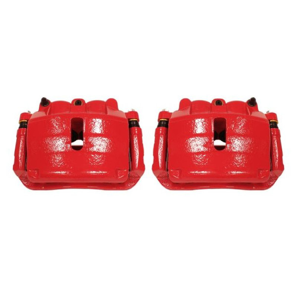Power Stop 2009 Ford F-150 Front Red Calipers w/Brackets - Pair - S4974A