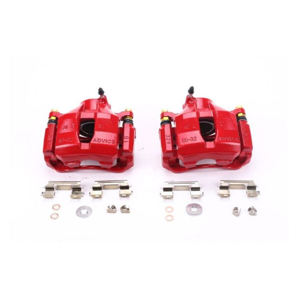 Power Stop 2006 Lexus GS300 Front Red Calipers w/Brackets - Pair - S6040