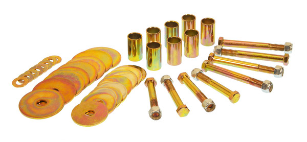 Prothane Ford Bronco 2/4wd Body Mount Hardware - Red - 6-102