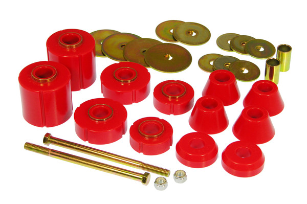 Prothane 67-72 GM Body Mount 12 Bushing Kit - Red - 7-103