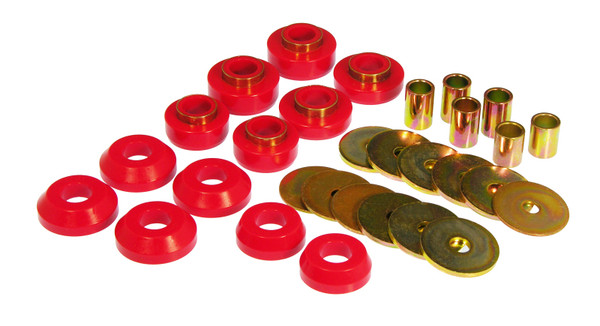 Prothane 67-69 Chevy Camaro/Firebird Conv Body Mount - Red - 7-120