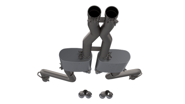 QTP 15-18 Dodge Challenger 5.7L 304SS Screamer Cat-Back Exhaust w/3in Tips - 430015