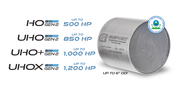 GESI G-Sport 400 CPSI GEN 2 EPA Compliant 4in x 4in High Output Substrate Only- 350-500HP - 50200