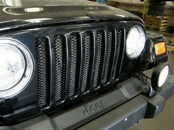 Rampage 1997-2006 Jeep Wrangler(TJ) Grille 3D Single Piece - Black - 86514