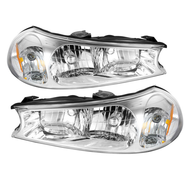 Xtune Ford Contour 98-00 Crystal Headlights Chrome HD-JH-FCON98-C - 9025396
