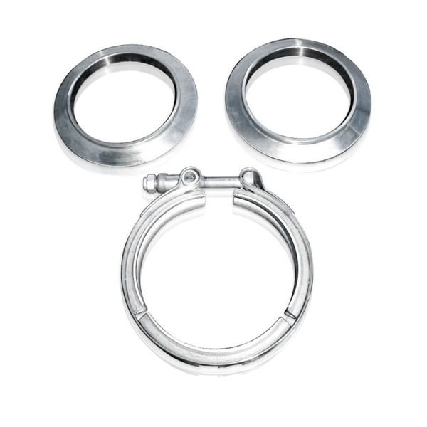Stainless Works V Band SS Coupling Kit for 3 1/2in tubing - VBC35