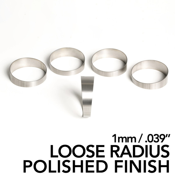 Ticon Industries 4in Pie Cut 1.37D Loose Radius 1mm/0.039in - 5 Pack (Polished) - 109-10201-2003
