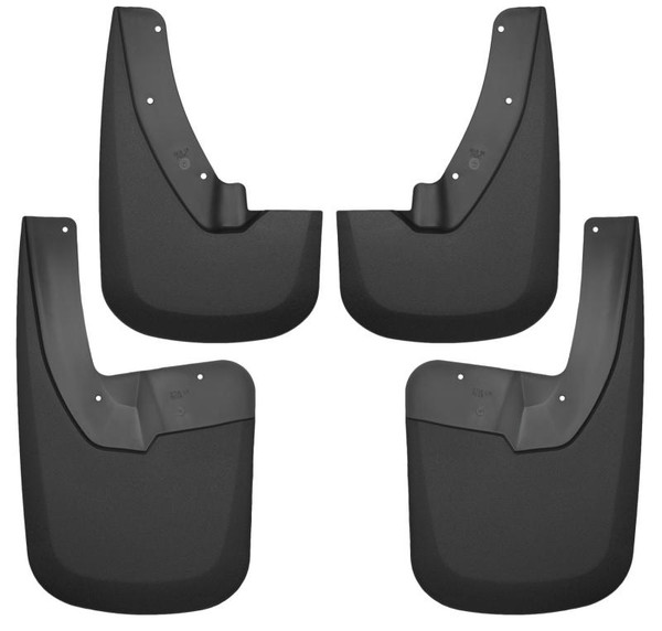 Husky Liners 09-17 Dodge Ram 1500/2500 Both w/ OE Fender Flares Front and Rear Mud Guards - Black - 58186