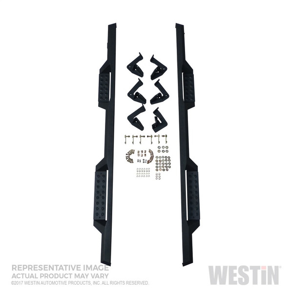 Westin/HDX 10-17 Toyota 4Runner Trail Edition Drop Nerf Step Bars - Textured Black - 56-13835