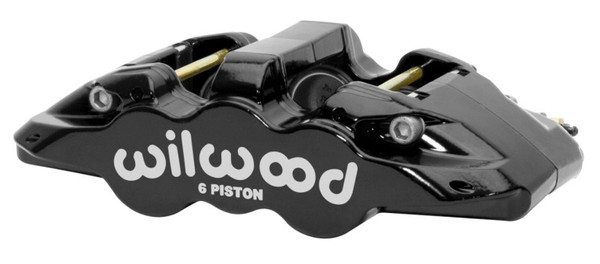Wilwood Caliper - Aero-DS Forged Six-Piston Caliper Black 6.52in Piston 1.25in Rotor - Black - 120-15527-BK