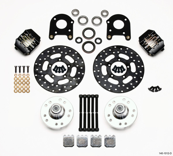Wilwood Dynalite Single Front Drag Kit Drilled Rotor 71-80 Pinto/Mustang II Disc & Drum - 140-1012-D