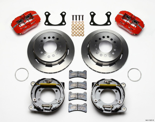 Wilwood Dynapro Low-Profile 11.00in P-Brake Kit - Red Big Ford 2.36in Offset - 140-11387-R
