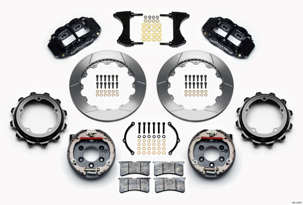 Wilwood Narrow Superlite 4R Rear P-Brk Kit 12.88in Strange Eng Floater 3.49in Offset - 140-12435