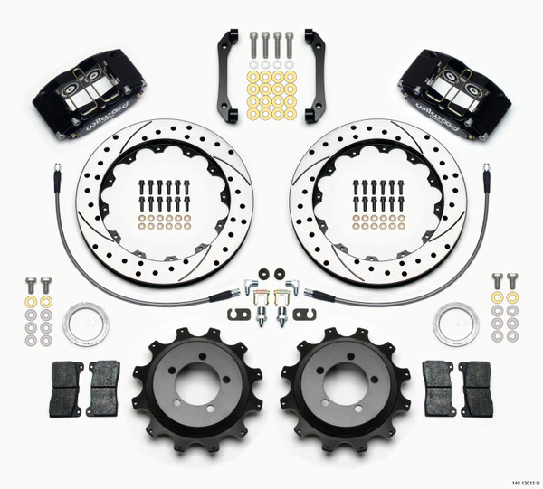 Wilwood Dynapro Radial Rear Kit 12.88in Drilled 2006-2007 Subaru WRX w/Lines - 140-13013-D