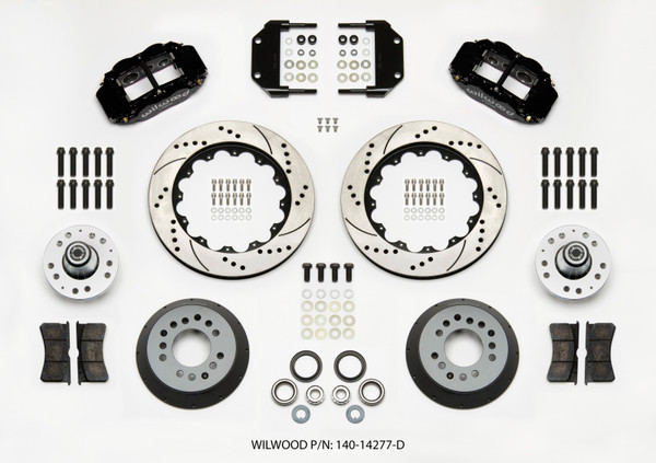 Wilwood Narrow Superlite 6R Front Hub Kit 14.00in Drilled Magnum Force Drop Spindle - 140-14277-D