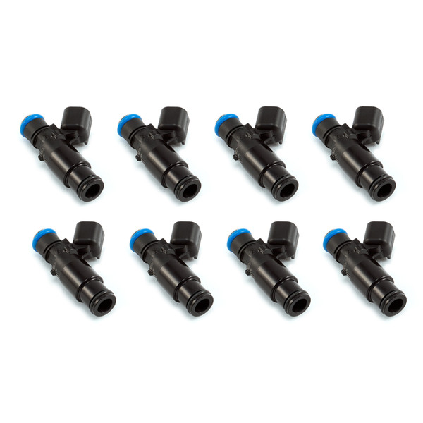 Injector Dynamics 1340cc Injector - 48mm Length - 14mm Top - 14mm Black Bottom Adaptor (Set of 8) - 1300.48.14.14B.8