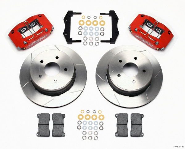 Wilwood Dynapro Radial Rear Kit 12.19in Drilled Red 2004-2006 Pontiac GTO - 140-8754-R