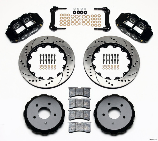 Wilwood Narrow Superlite 4R Rear Kit 14.00in Drilled 97-04 Corvette C5/Z06 05-13 C6 - 140-9119-D
