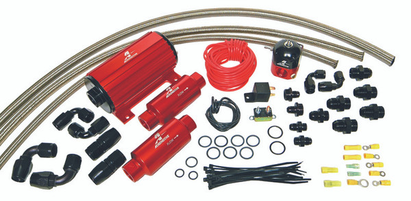 Aeromotive A1000 Carbureted Fuel System Complete (Inc 11101 Pump/13204 Reg/Filters/Hose/Etc.) - 17242