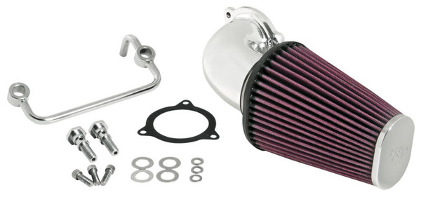 K&N 08-10 Harley Davidson Touring Models Performance Intake Kit - Bright Aluminized - 57-1122P