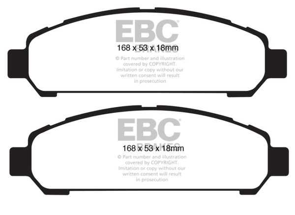 EBC 08+ Toyota Venza 2.7 Ultimax2 Front Brake Pads - UD1401