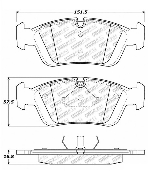 StopTech Street Select Brake Pads - Rear - 305.05580