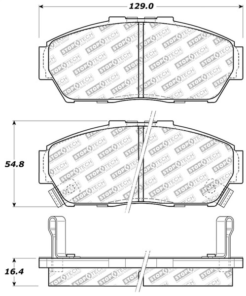 StopTech Street Select Brake Pads - Rear - 305.06170