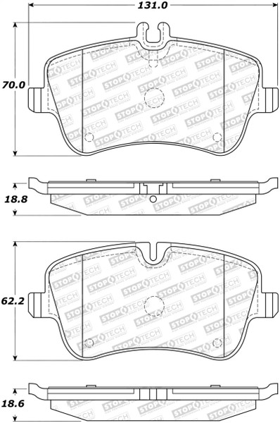 StopTech Street Brake Pads - 308.08721