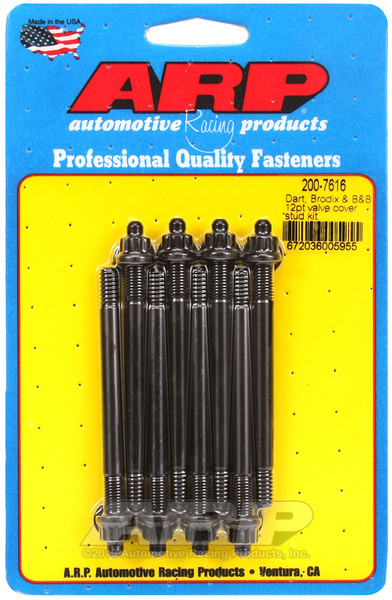 ARP Dart BRodix and B and B 12pt Valve Cover Stud Kit - 200-7616