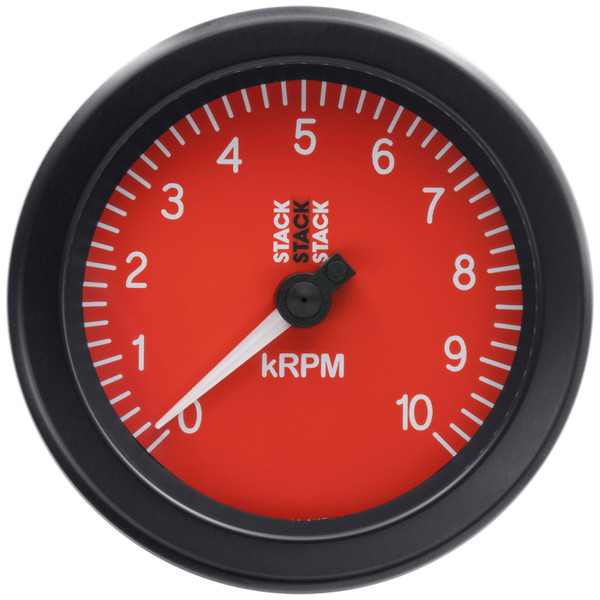 Autometer Stack Sport 88mm 0-10K RPM Tachometer - Red - ST100-010R