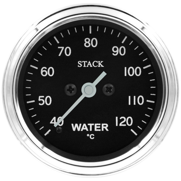 Autometer Stack 52mm 40-120 Deg C 1/8in NPTF Male Pro Stepper Motor Water Temp Gauge - Classic - ST3307C