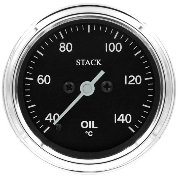 Autometer Stack 52mm 40-140 Deg C 1/8in NPTF Male Pro Stepper Motor Oil Temp Gauge - Classic - ST3309C
