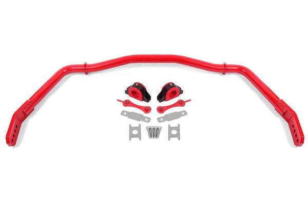 BMR 05-14 Ford Mustang Front Hollow 38mm Sway Bar Kit w/ Bushings - Red - SB754R