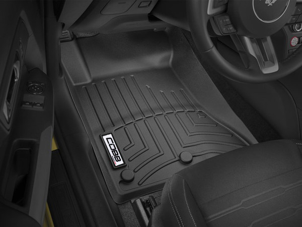 COBB 15-17 Ford Mustang Front and Rear FloorLiner by WeatherTech - Black - WT44699-1-2
