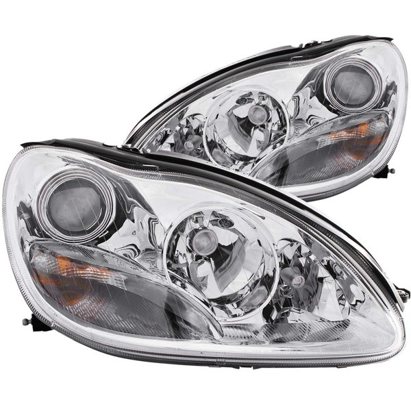 ANZO 2000-2005 Mercedes Benz S Class W220 Projector Headlights Chrome - 121092