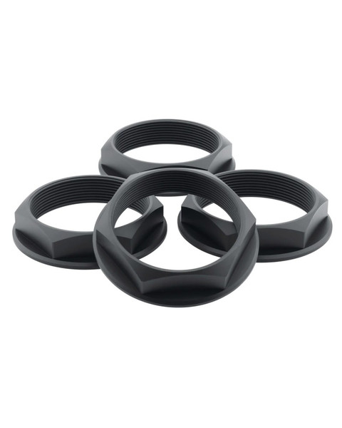 fifteen52 Super Touring Nut V2 - Anodized Black w/ Satin Clear - Set of 4 - 52-ST-NUT-V2- BLACK-SET