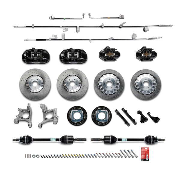 Ford Racing 15-21 Mustang GT/ 2.3L EcoBoost GT350R Brake Upgrade Kit - Black - M-2300-YBK