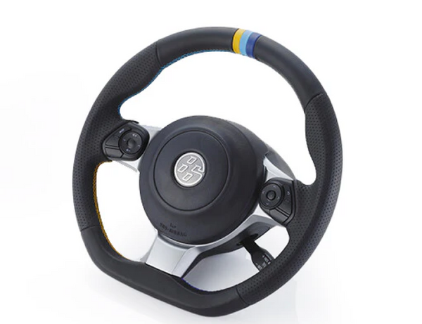 GReddy All-Leather Steering Wheel w/ TRUST 3 Colored Stitching for ZN6 / ZC6 - 16610001